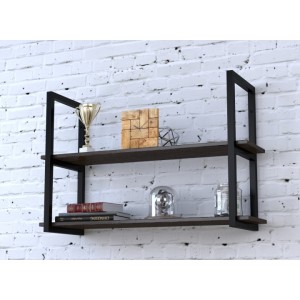 Полка PL-2-16 Loft Design Венге Луизиана 92 см Черный