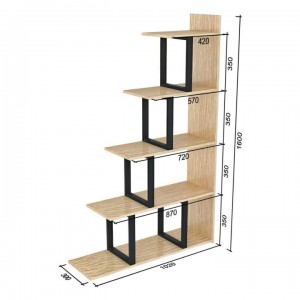 Стеллаж-перегородка L-160 Loft Design Дуб Палена
